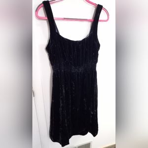 Odille rayon/ silk velvet dark blue dress sz 10 anthropologie brand